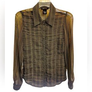 BCBGMaxAzria Sheer Blouse